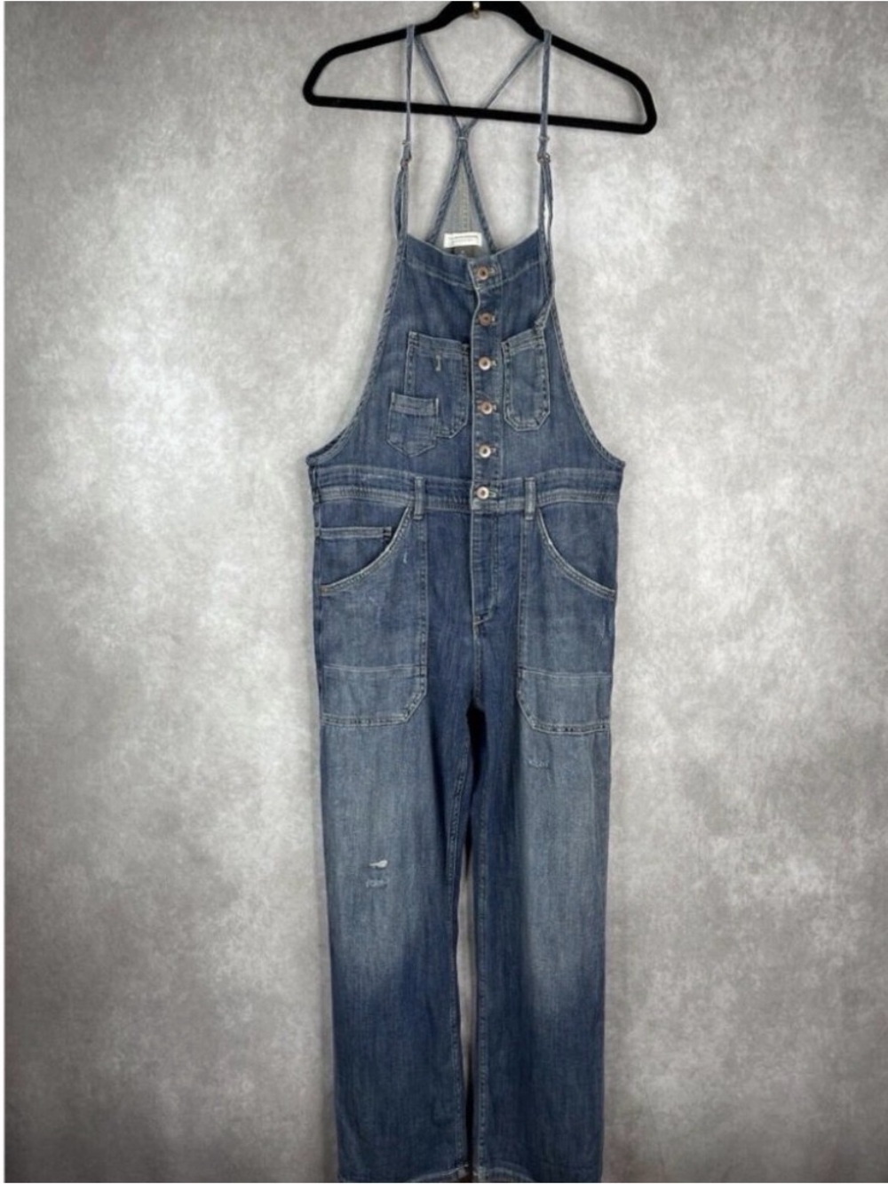Pilcro And The Letterpress x Anthropologie The Painters Denim Overalls Size 29 - Picture 3 of 5